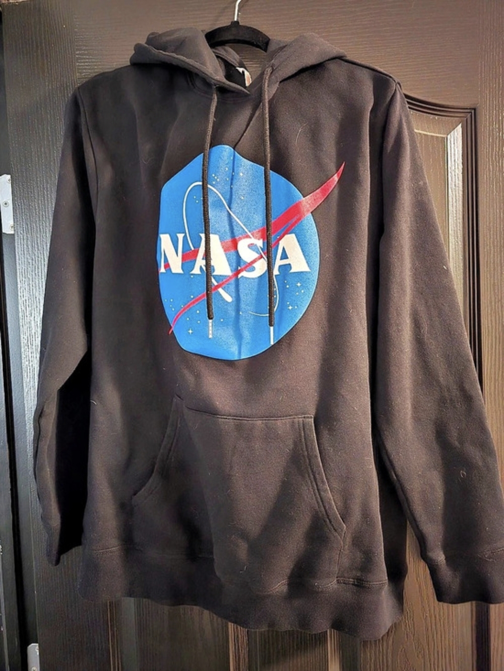 NASA Logo Pullover Hoodie Black & Blue